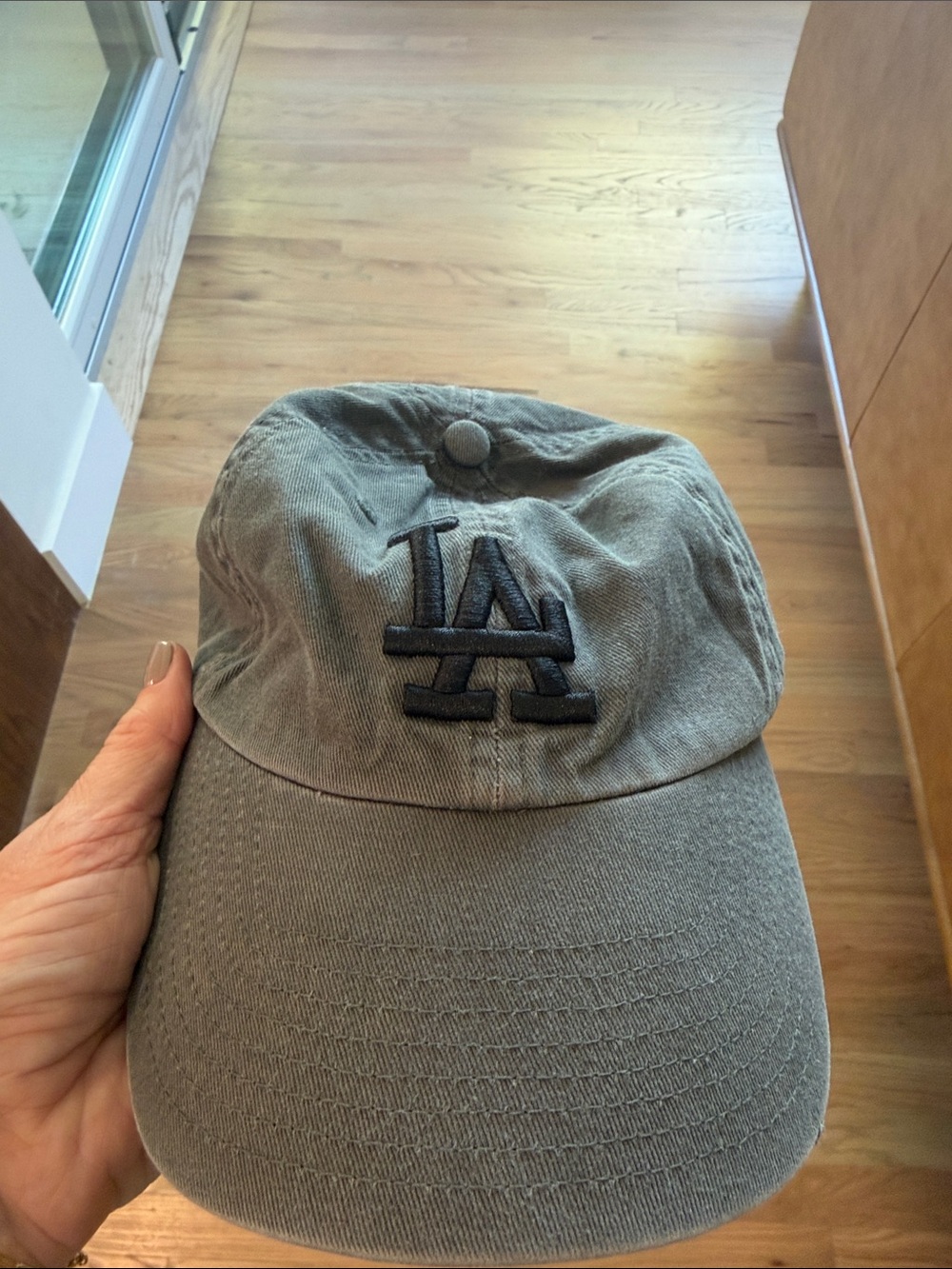 47 Brand LA Logo Dad Hat - Gray with Black Embroidery